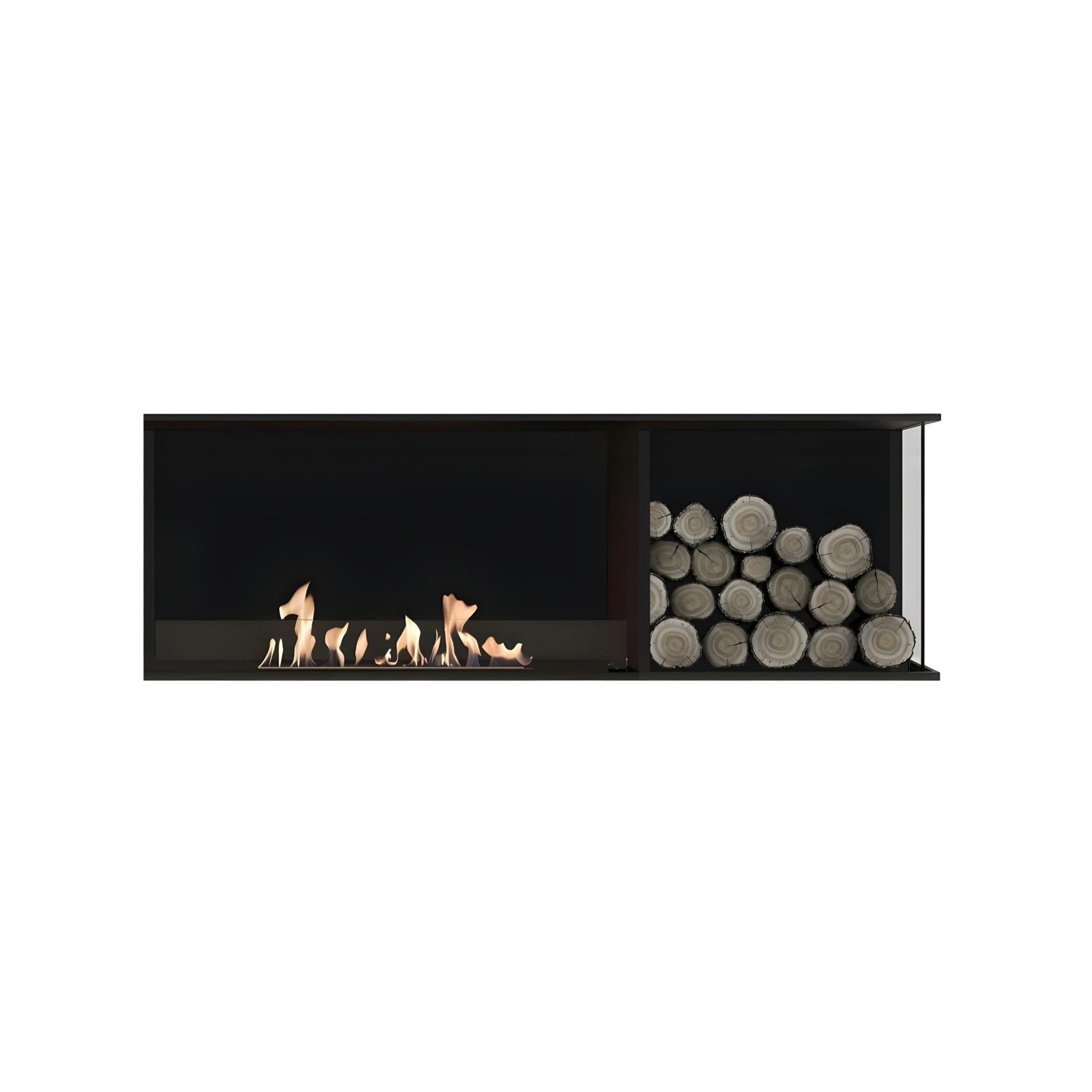 Main Deluxe Rechts Inbouwhaard 100 cm Wild Flame