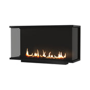 Made Three-sided Built-in Fireplace Full Glass 130 cm