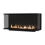 Made Three-sided Built-in Fireplace Full Glass 140 cm