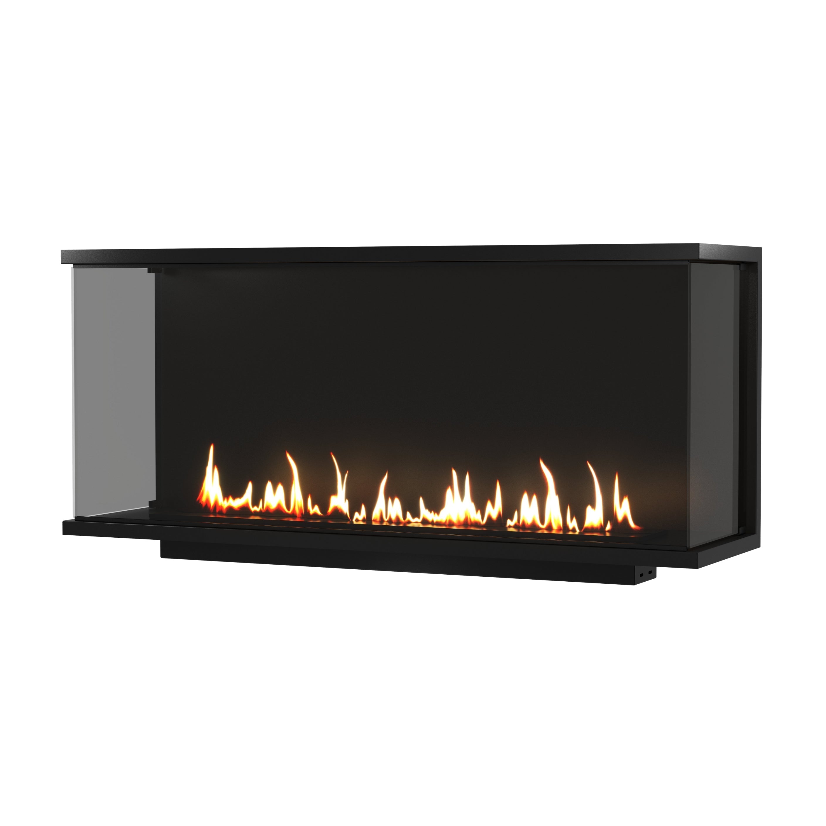 Made Three-sided Built-in Fireplace Full Glass 140 cm