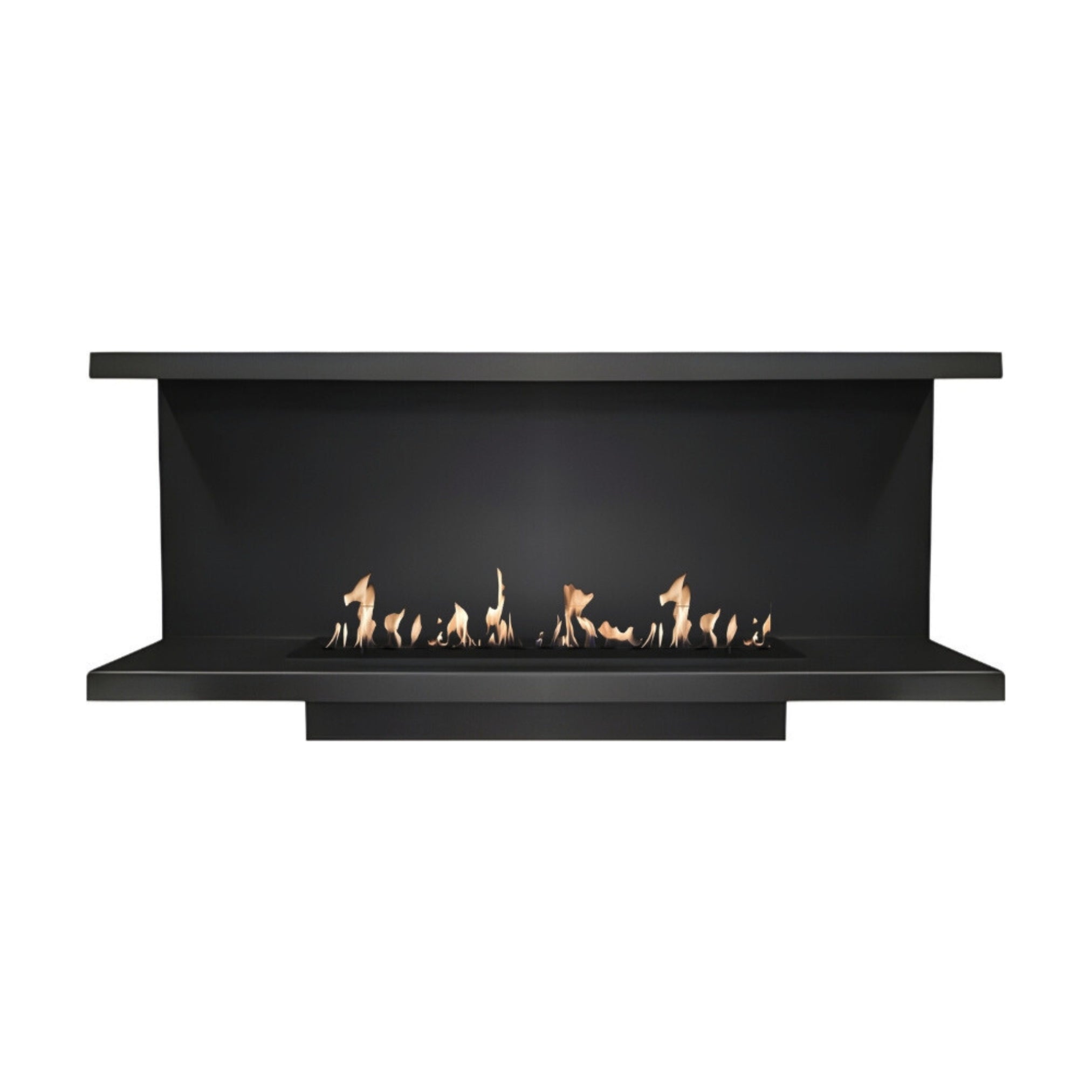Made Driezijdig Inbouwhaard 140 cm Inbouw branders Wild Flame