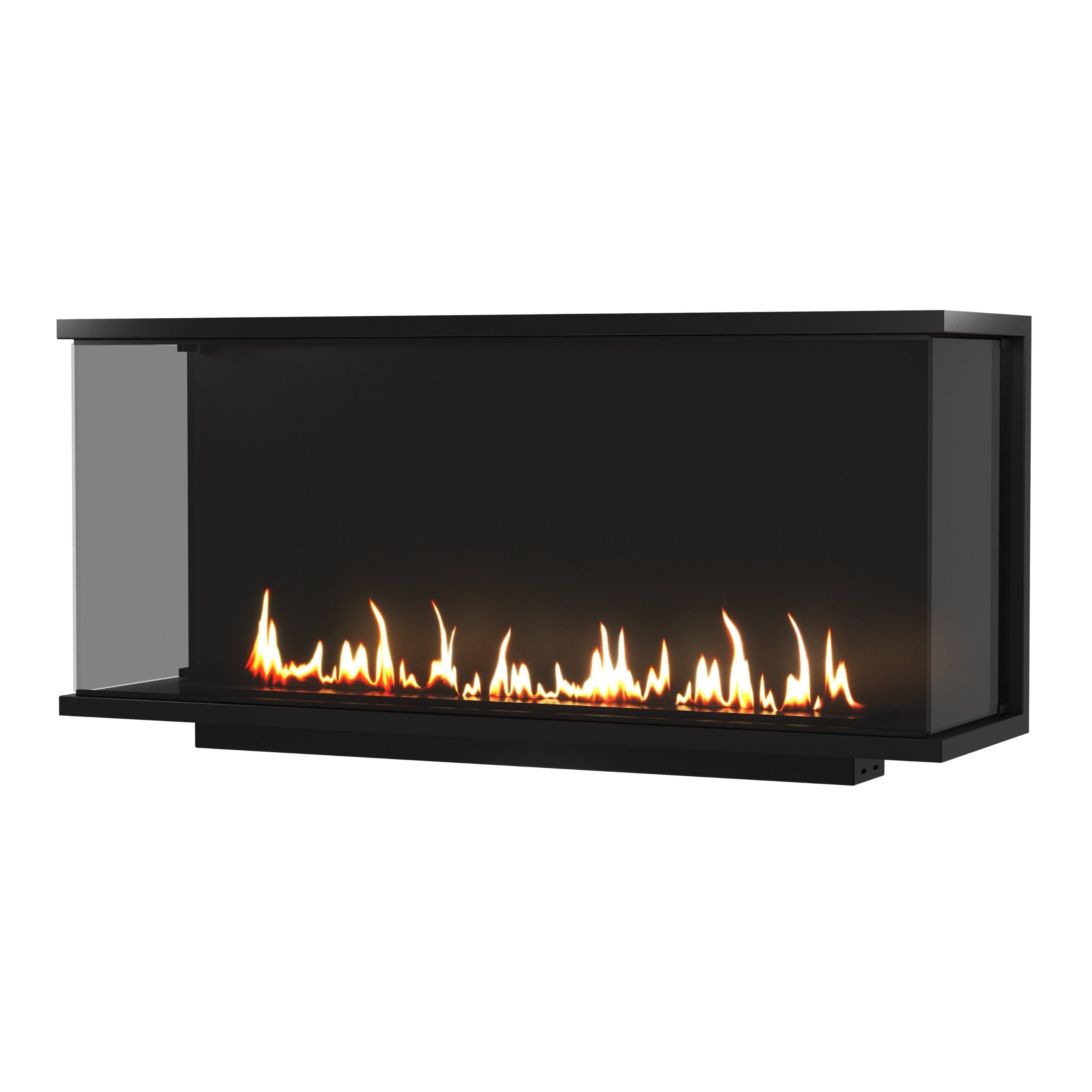 Made Three-sided Built-in Fireplace Full Glass 150 cm