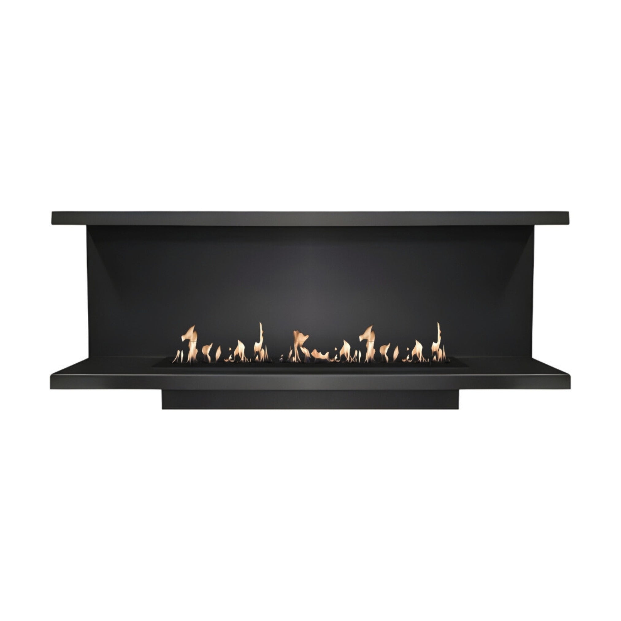 Made Driezijdig Inbouwhaard 190 cm Inbouw branders Wild Flame
