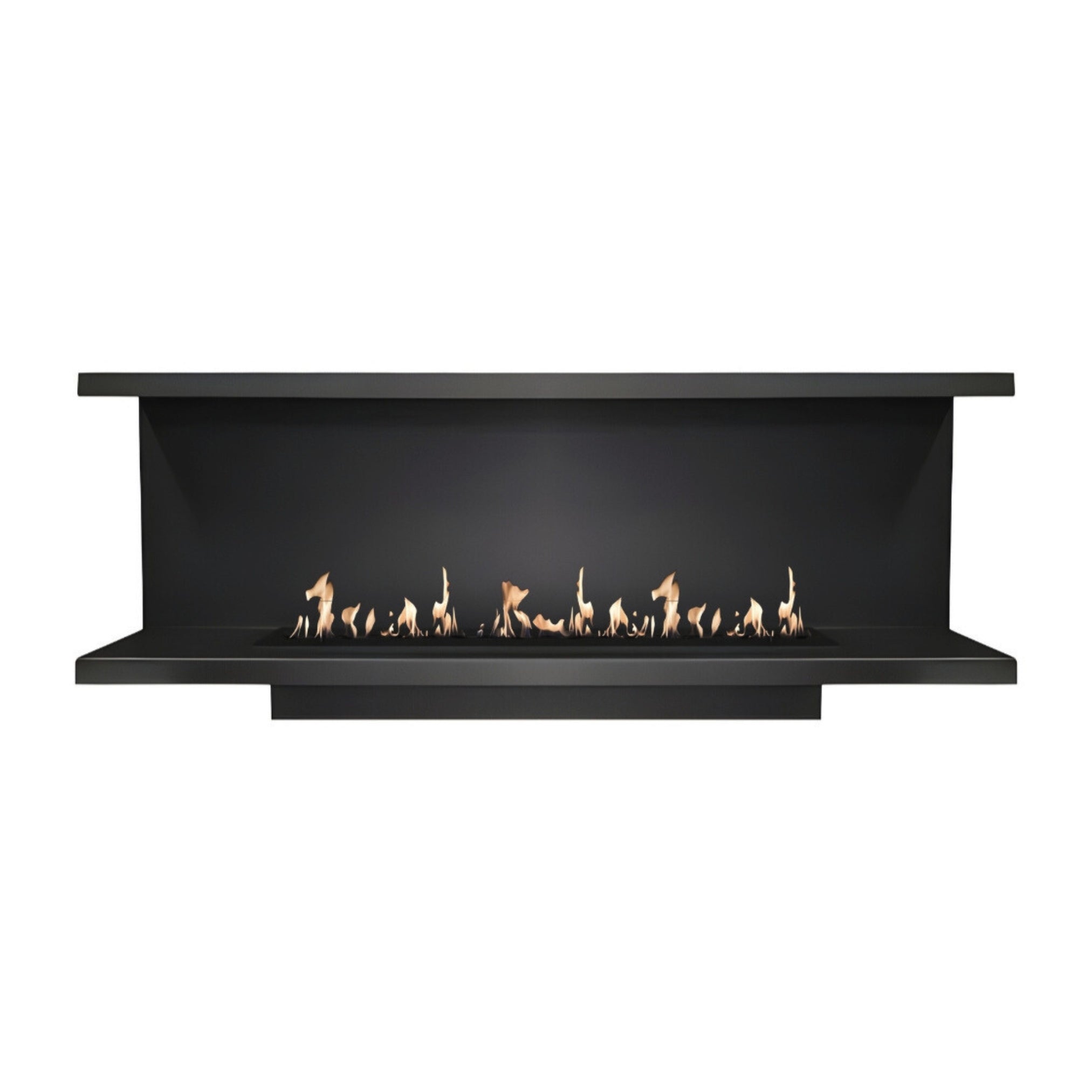 Made Driezijdig Inbouwhaard 200 cm Inbouw branders Wild Flame