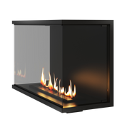 Made Three-sided Built-in Fireplace Full Glass 110 cm