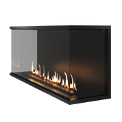 Made Three-sided Built-in Fireplace Full Glass 150 cm