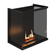 Made Three-sided Built-in Fireplace Full Glass 60 cm