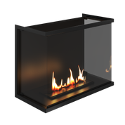 Made Three-sided Built-in Fireplace Full Glass 90 cm