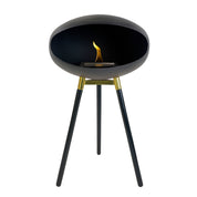 vooraanzicht Bio ethanol haard goud product foto