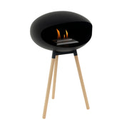 Zijaanzicht bio ethanol haard vrijstaand