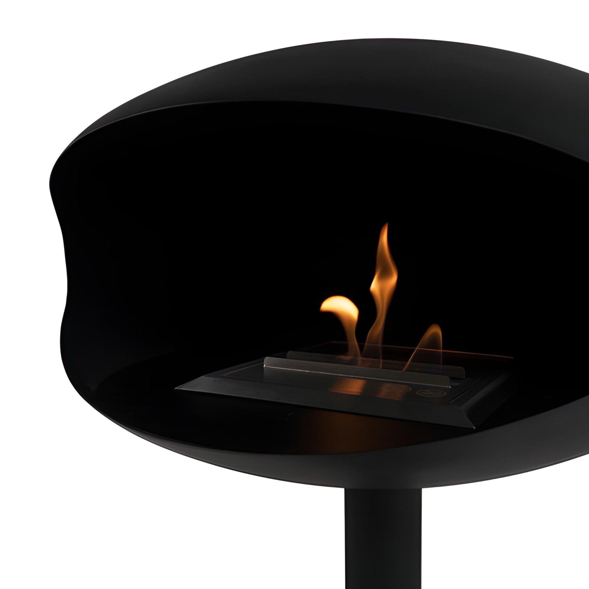 Close-up foto Bio Ethanol haard vrijstaand Zwart