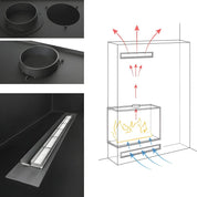 Bio Ethanol Inbouwhoekhaard Links 60 cm Wild Flame