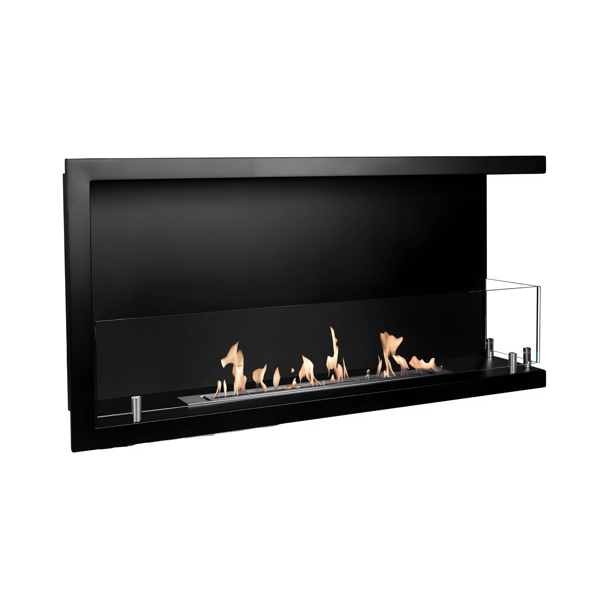 Bio Ethanol Inbouwhoekhaard Rechts 90 cm Wild Flame