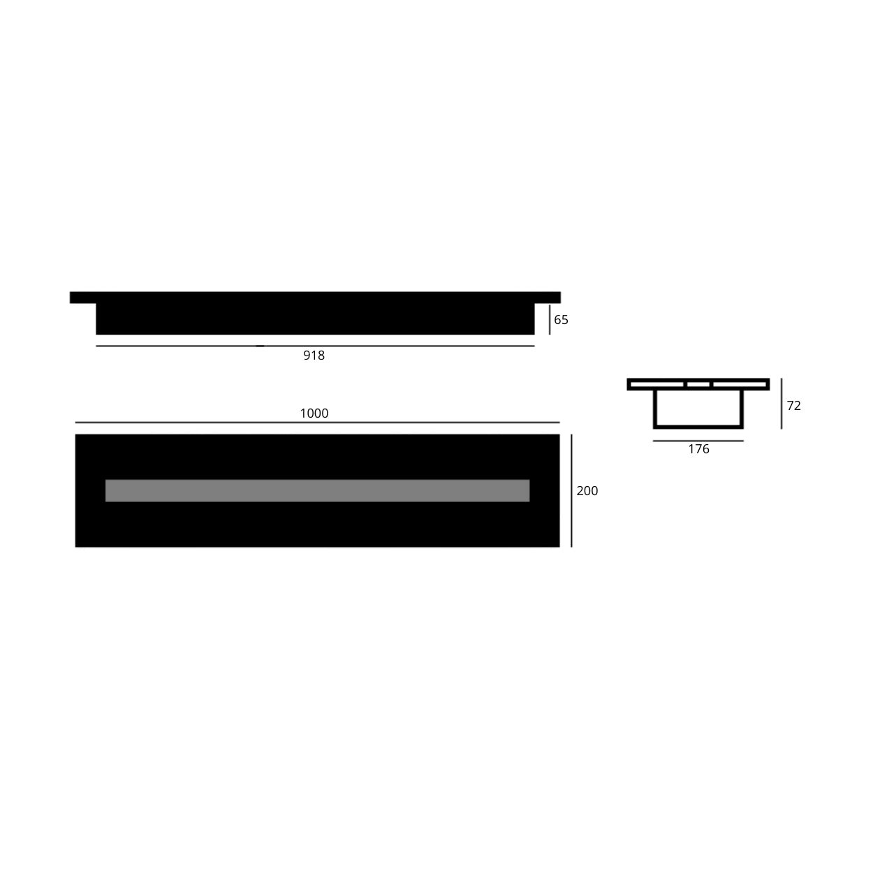 BIO ETHANOL LINE BRANDER 100 CM Wild Flame