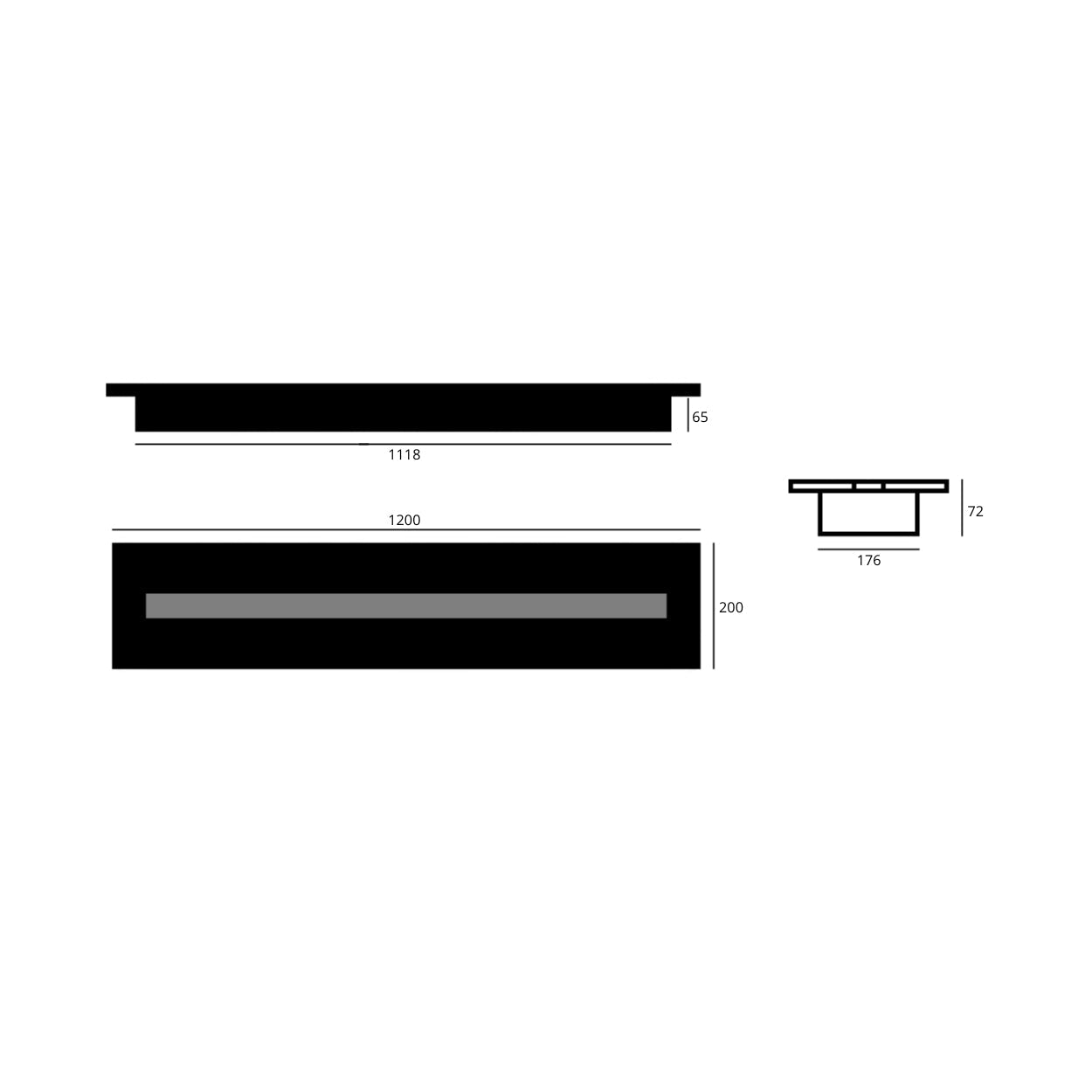 BIO ETHANOL LINE BRANDER 120 CM Wild Flame