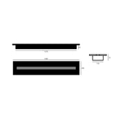 BIO ETHANOL LINE BRANDER 130 CM Wild Flame