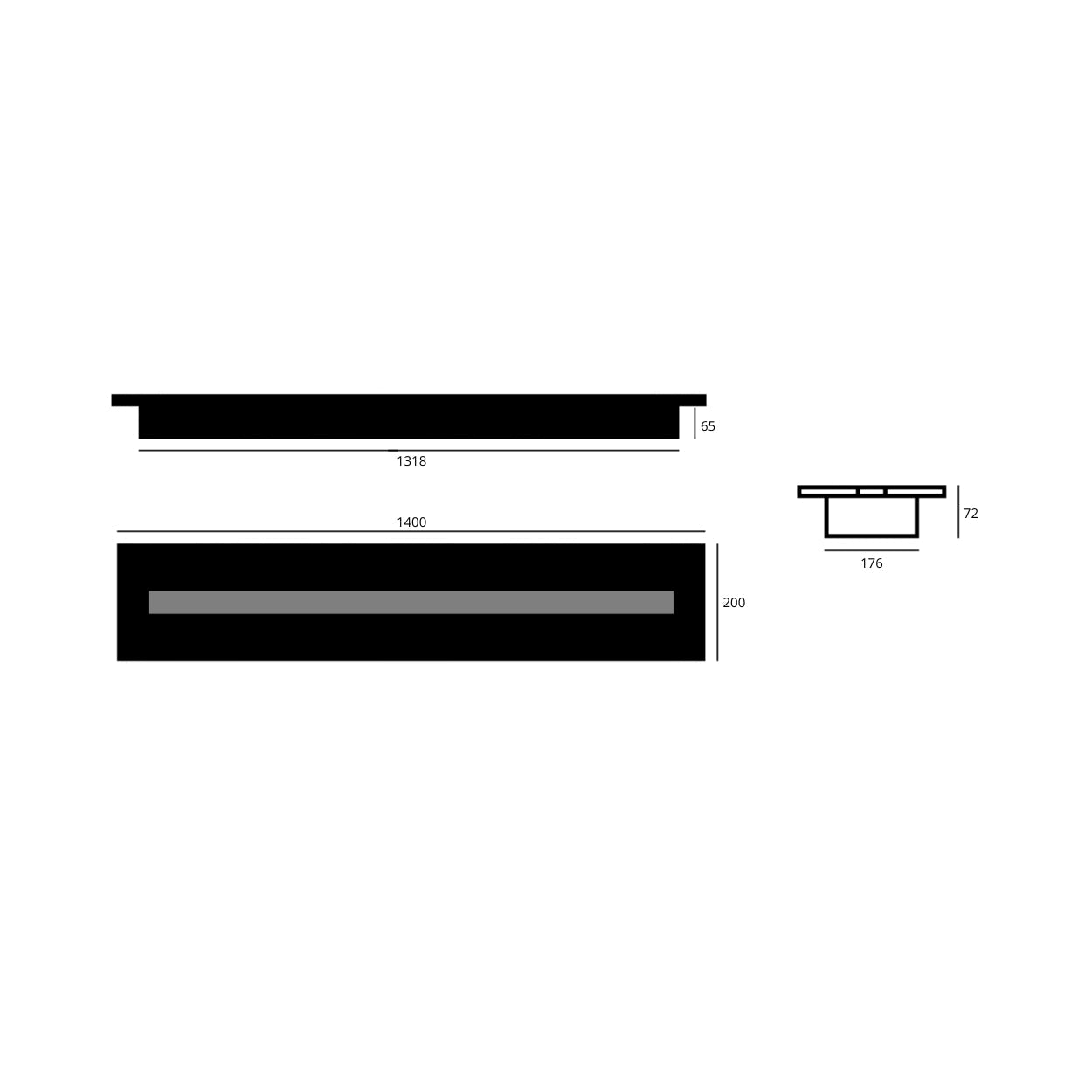 BIO ETHANOL LINE BRANDER 140 CM Wild Flame