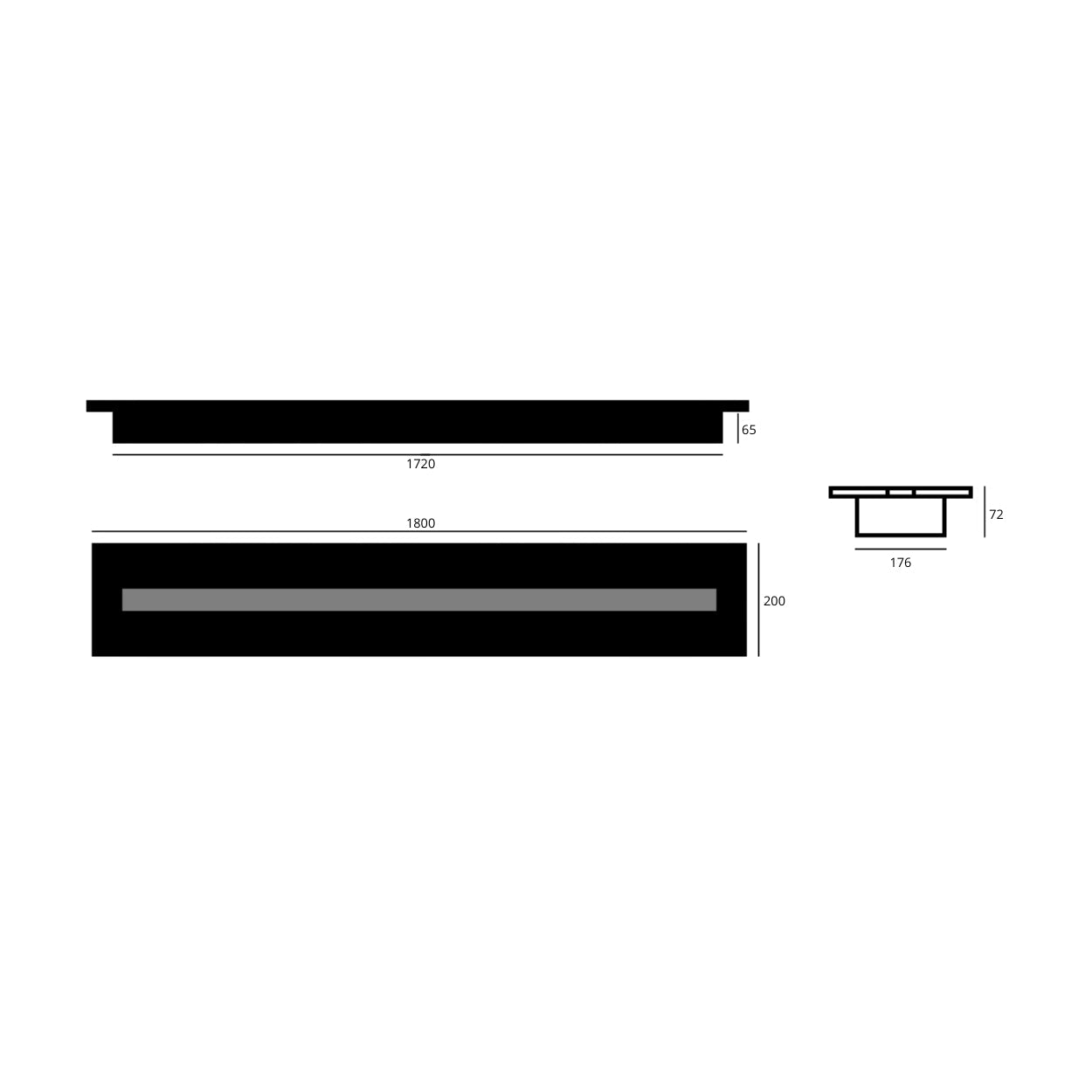 BIO ETHANOL LINE BRANDER 180 CM Wild Flame