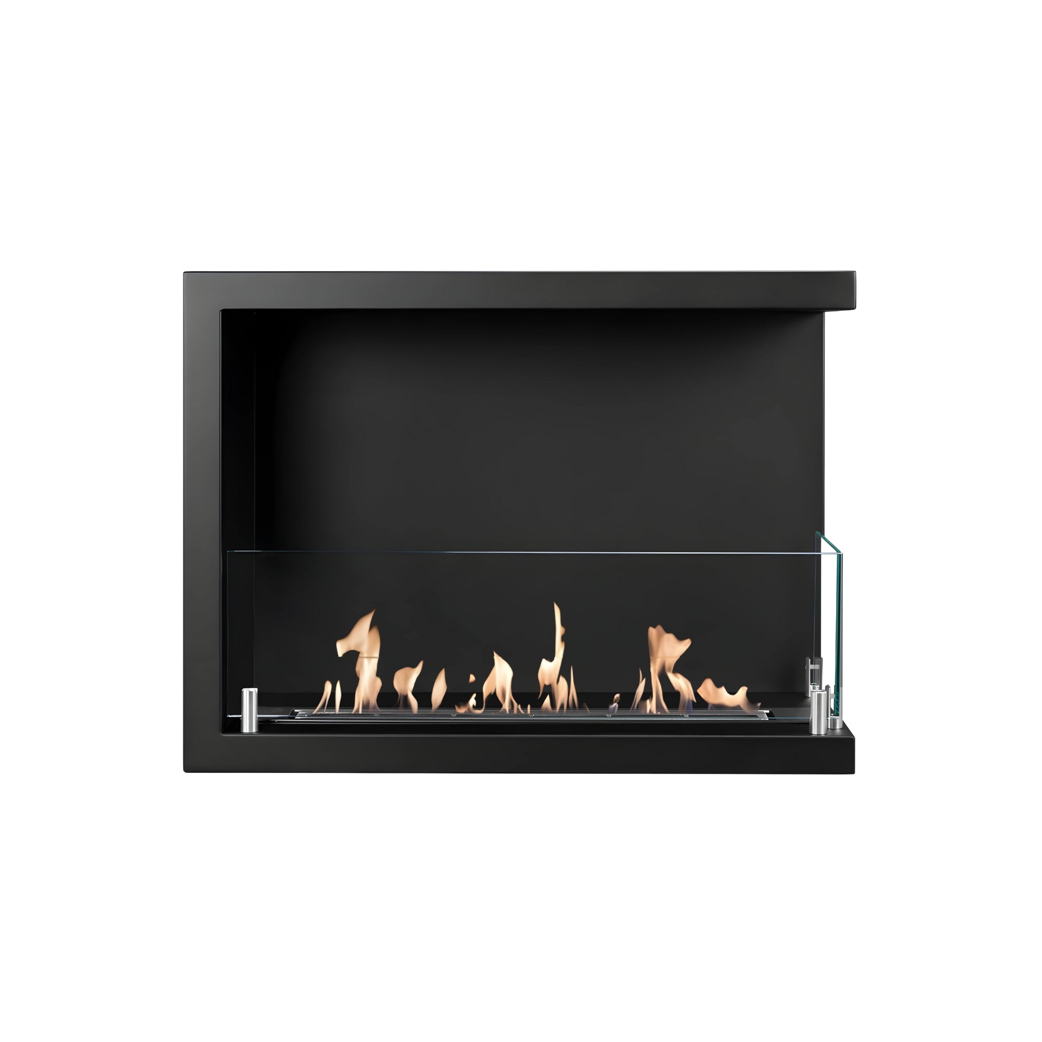 Bio Ethanol Inbouwhoekhaard Rechts 60 cm Wild Flame