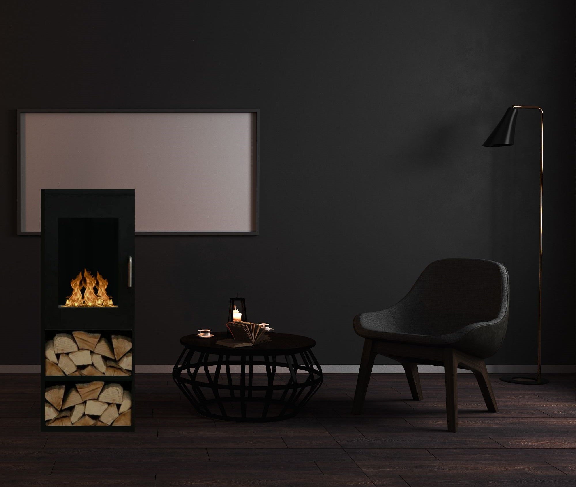 Hyros Bio Ethanol Vrijstaand Kachelhaard H95 CM KAMI