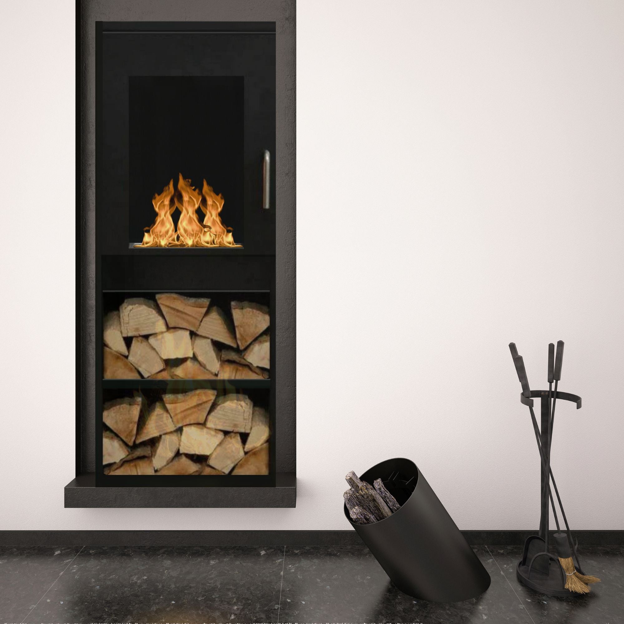 Hyros Bio Ethanol Vrijstaand Kachelhaard H95 CM KAMI