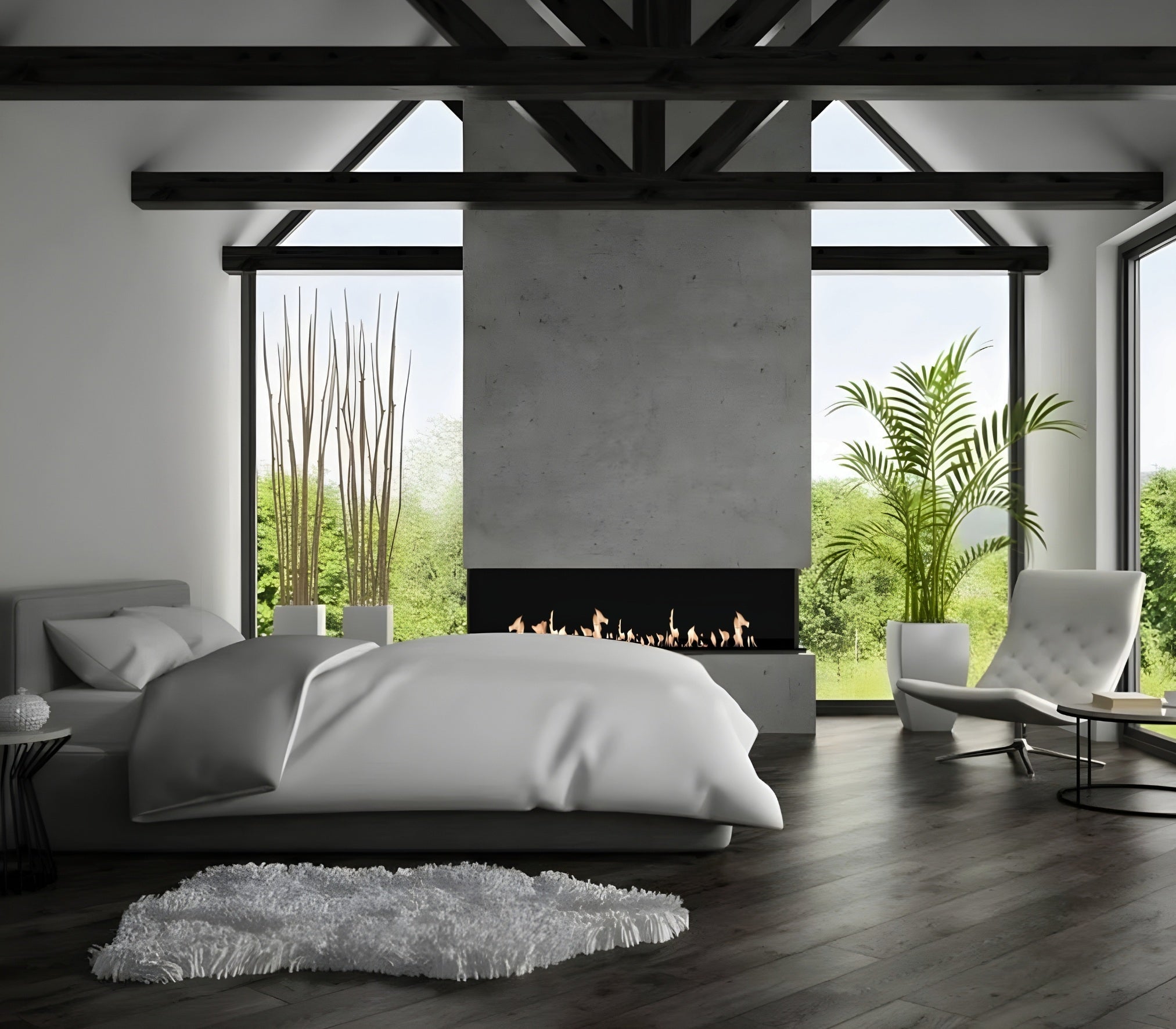Made Driezijdig Inbouwhaard 110 cm Inbouw branders Wild Flame