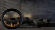 Madelon Bio Ethanol Vrijstaand Haard D140 CM wild flame