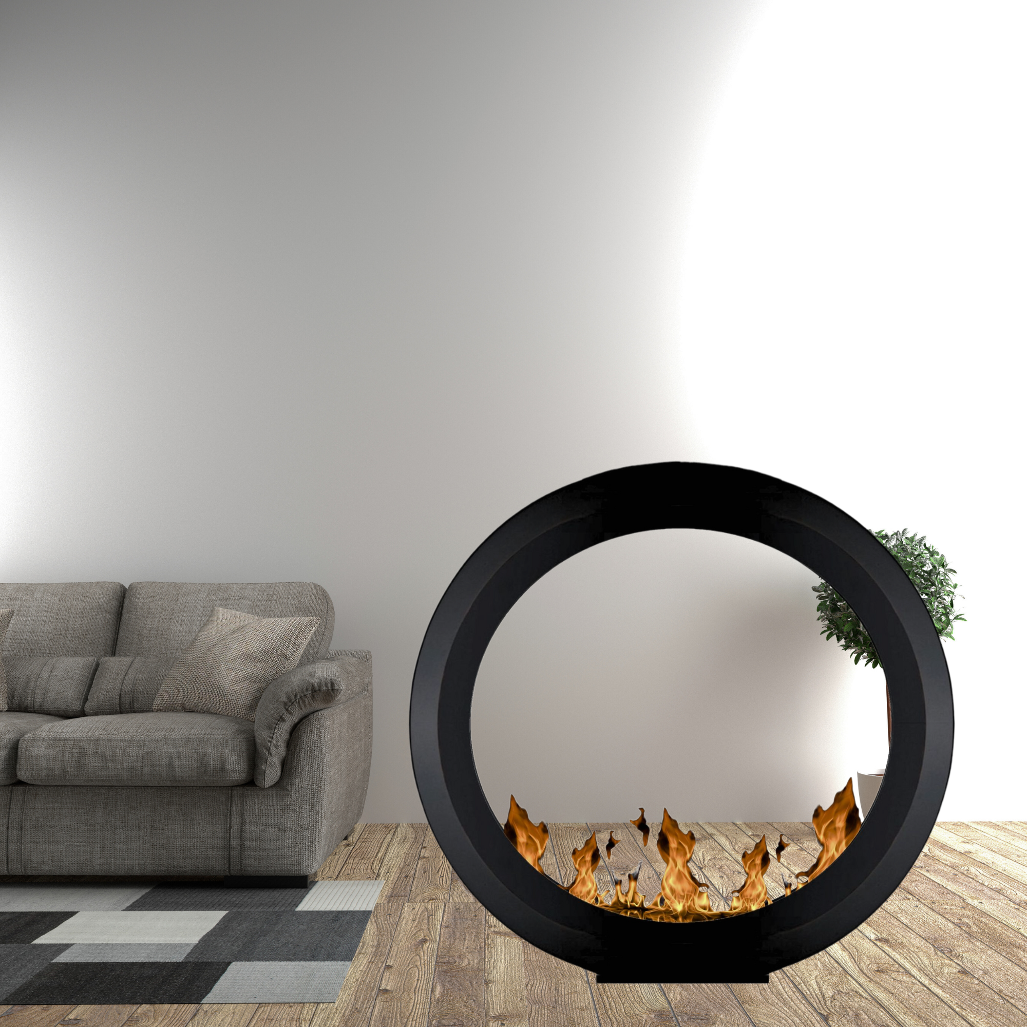 Madelon Bio Ethanol Vrijstaand Haard D140 CM wild flame