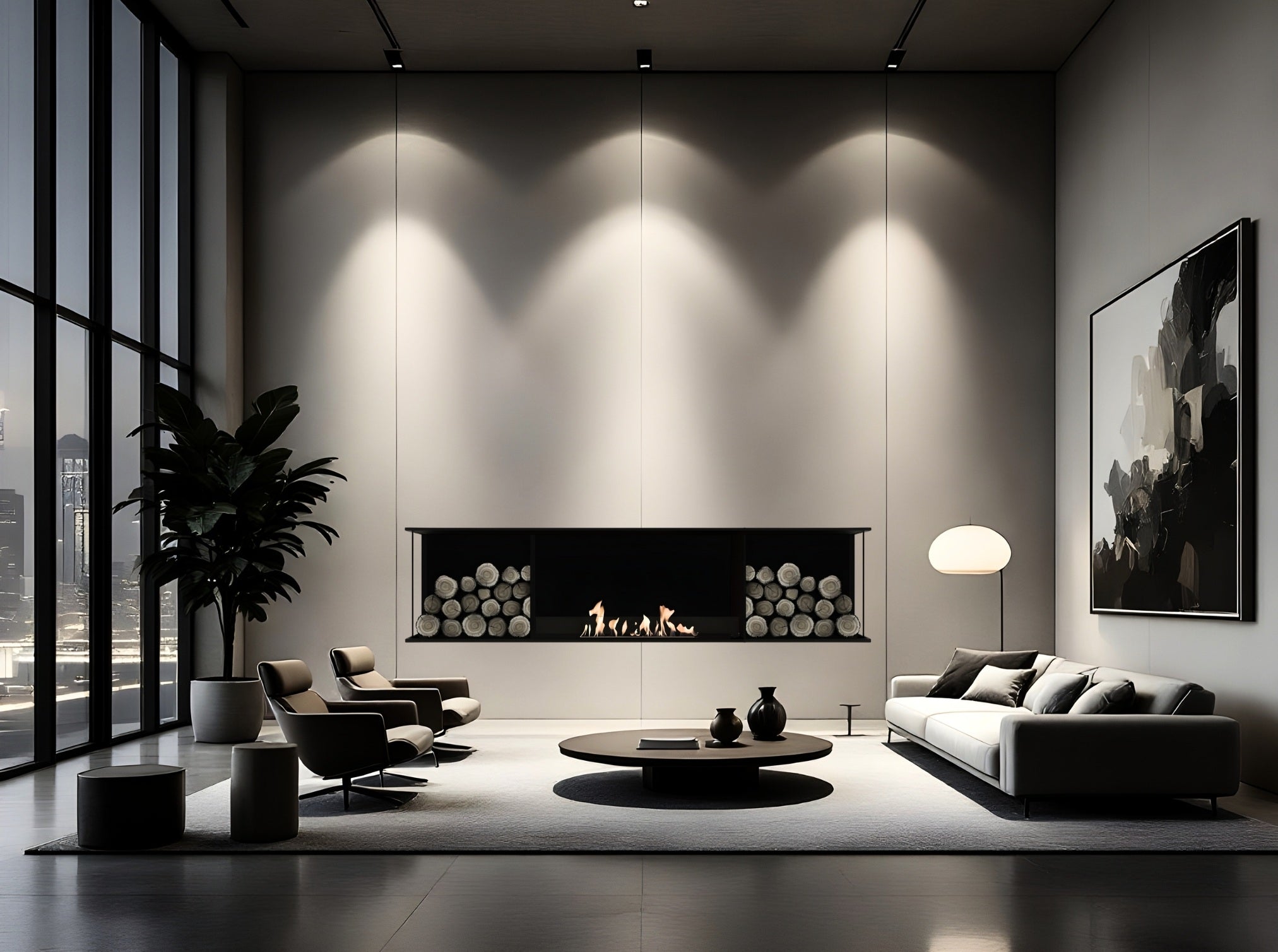 Main Deluxe Double Inbouwhaard 180 cm Wild Flame