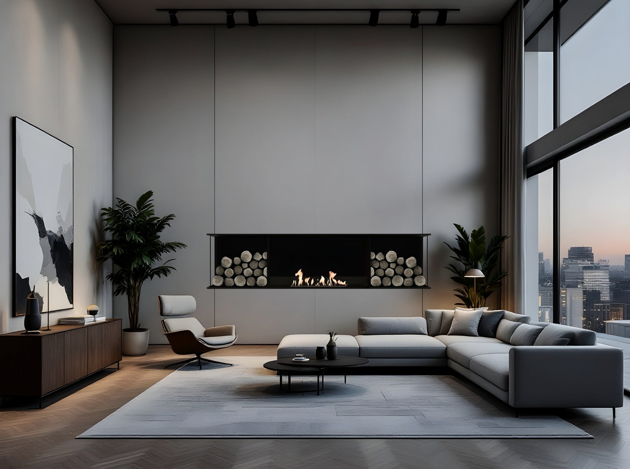 Main Deluxe Double Inbouwhaard 160 cm Wild Flame