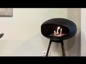 Skår 3 Bio Ethanol Haard Walnoot Hout Vrijstaande haarden Holdbarefires