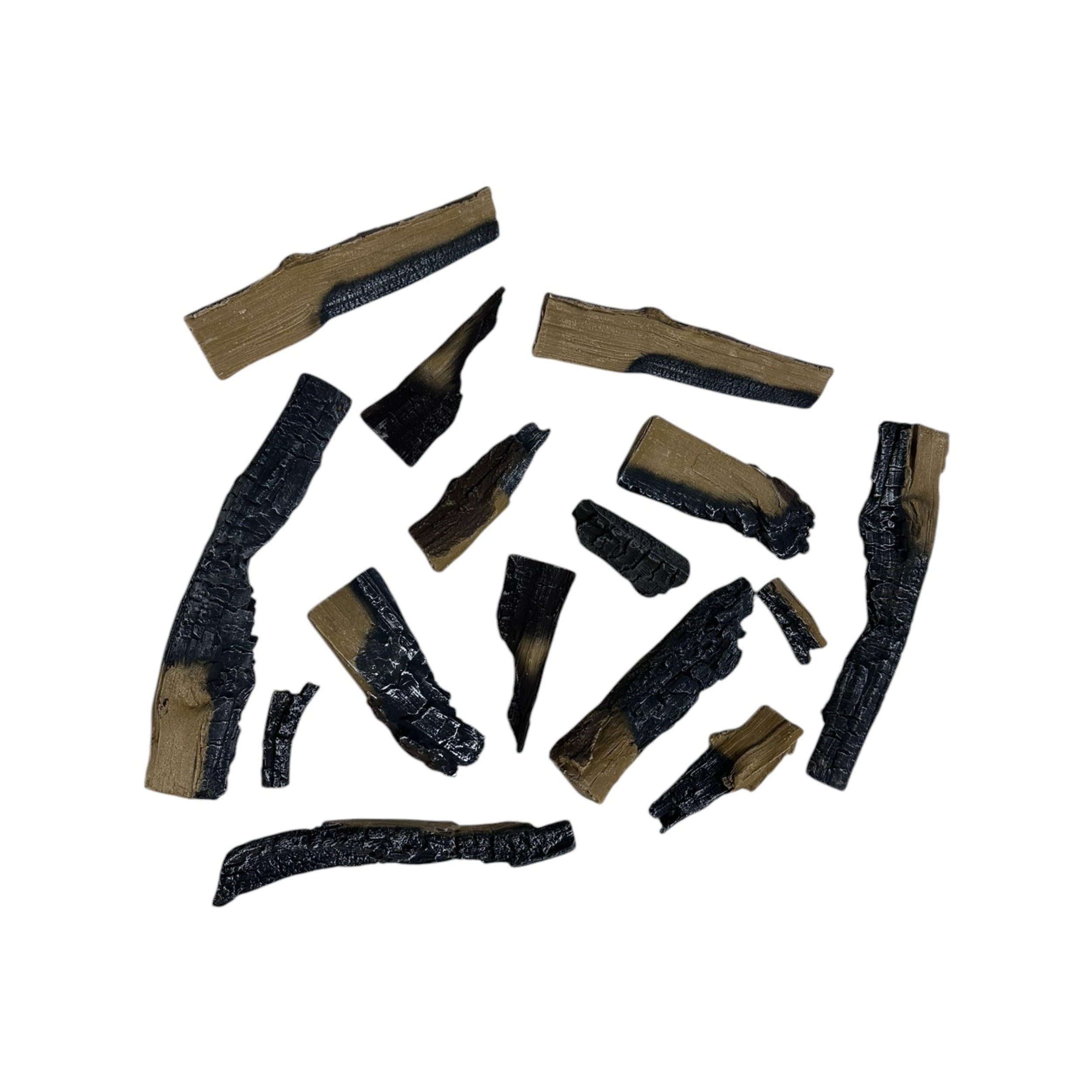 Keramische Houtblokken 15 delig Accessoires Wild Flame