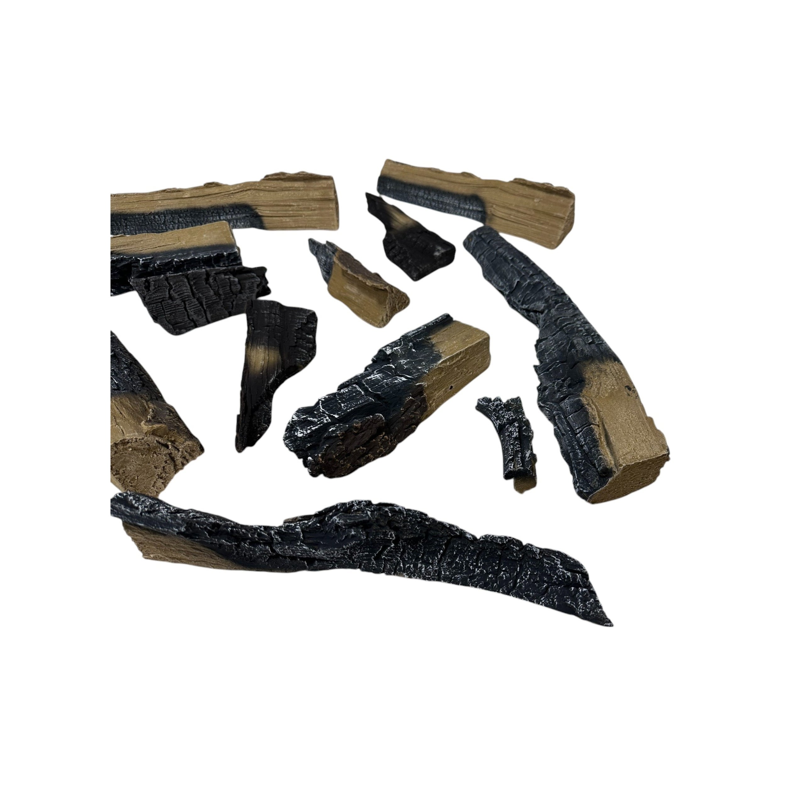 Keramische Houtblokken 15 delig Accessoires Wild Flame