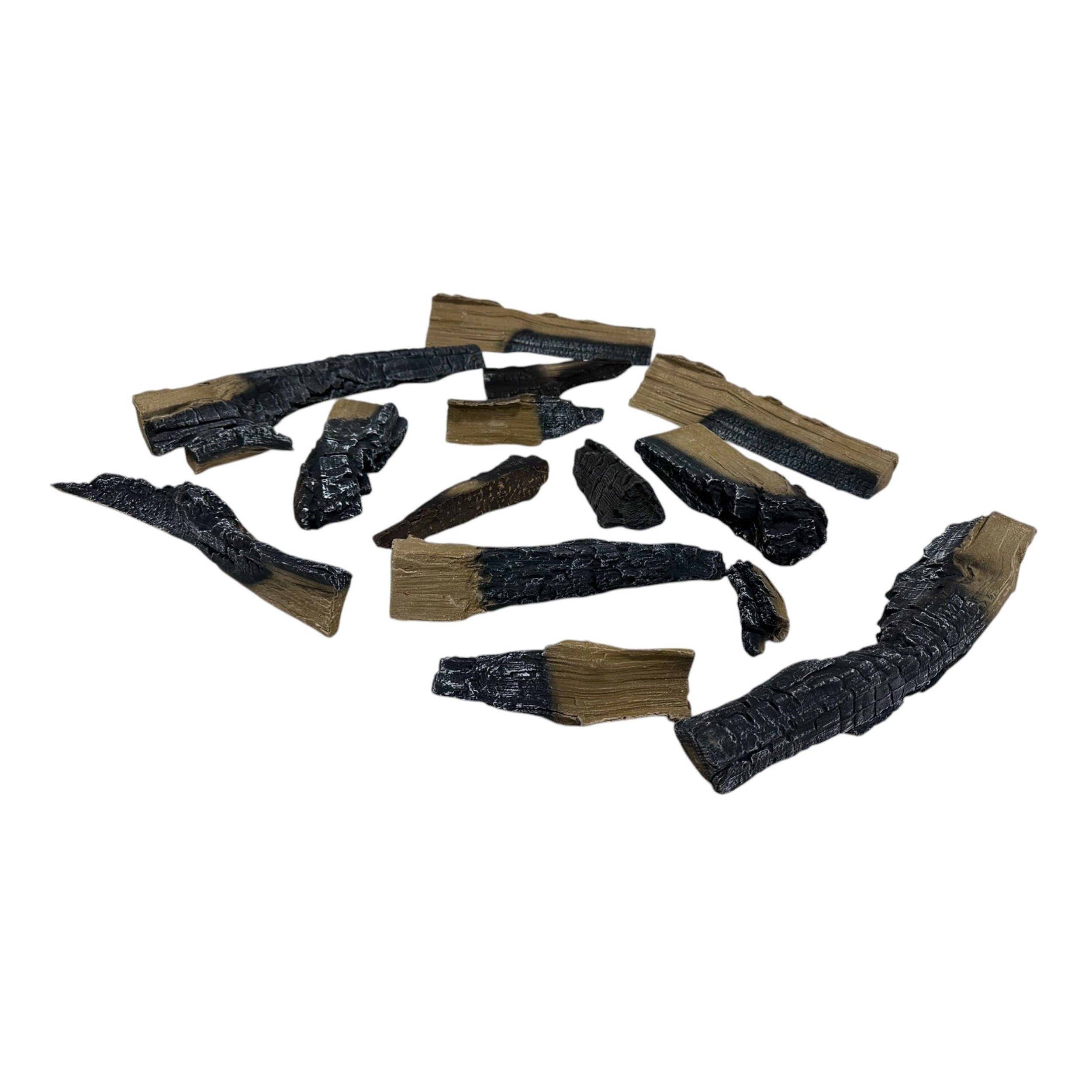 Keramische Houtblokken 15 delig Accessoires Wild Flame