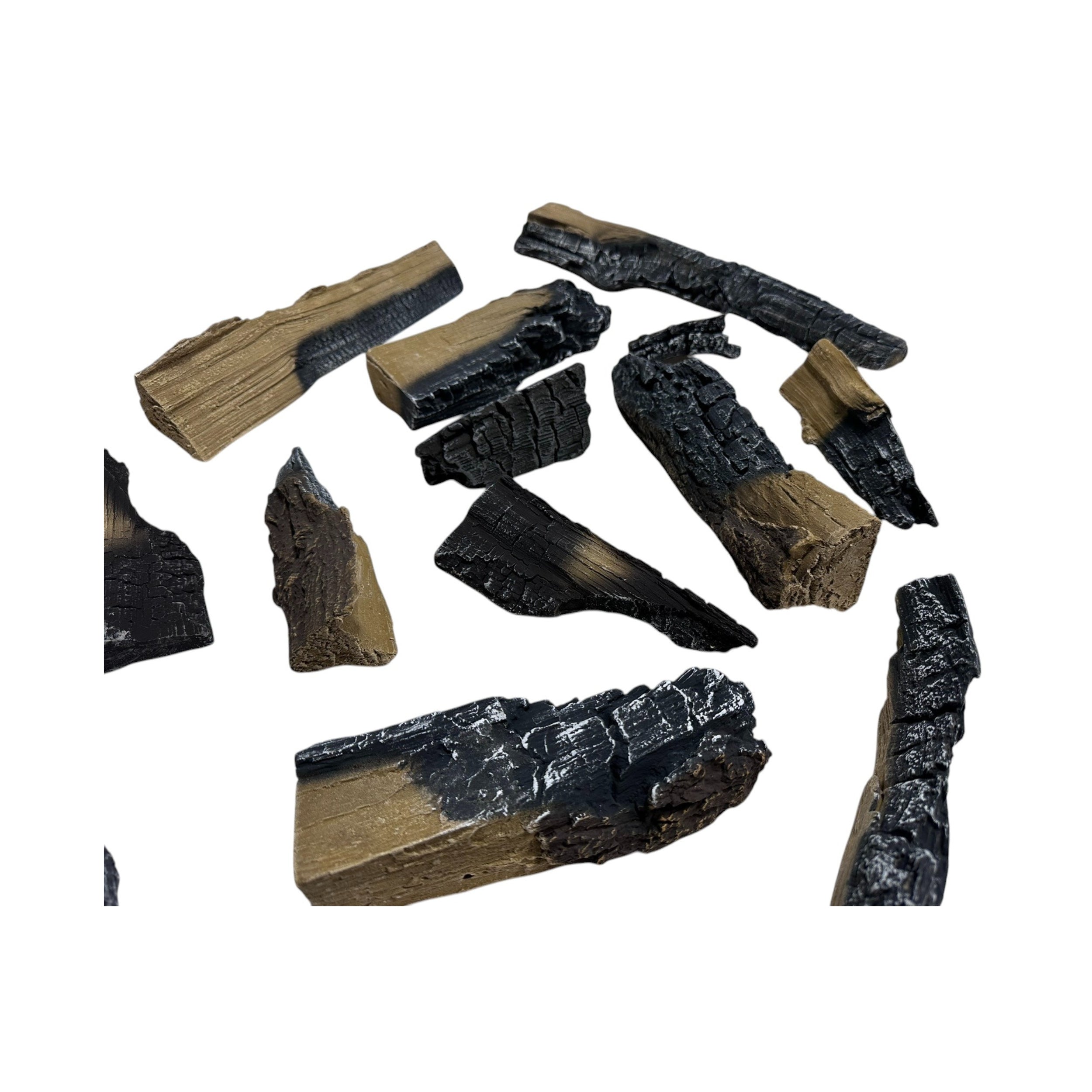 Keramische Houtblokken 15 delig Accessoires Wild Flame